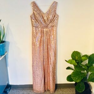 Rose Gold Evening Gown Sz 12